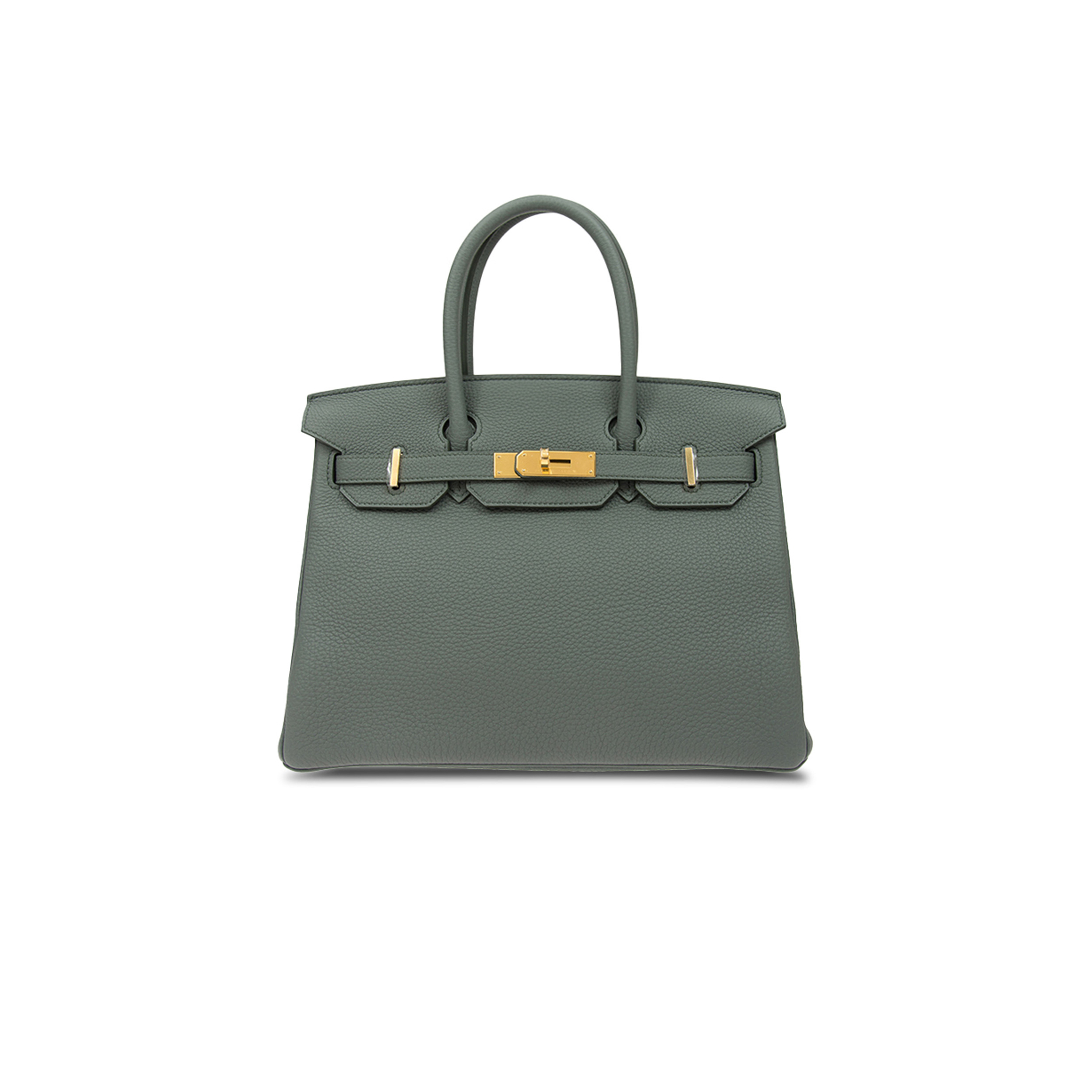 HERMES BIRKIN 30 EPSOM LEATHER BIRKIN GREEN GOLD BUCKLE HIGH END BAG BK3063TGGP4296 (30*23*15cm)